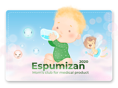 Mom's guide Espumisan 2020 fairy storytelling illustration infographics product tales ui web design