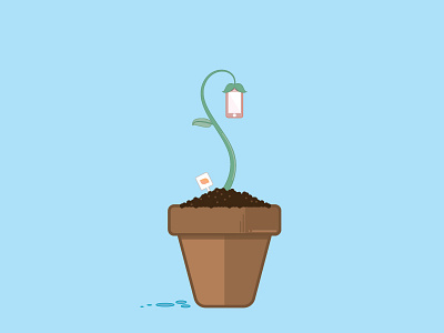 Dribbble Plant Buzinga buzinga growth illustrator plant vector