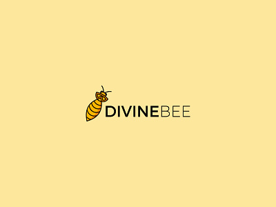 Logo Design for Divine Bee Company adobe illustrator bee logo branding business logo company logo design flat logo graphic design logo minimal minimalist logo vector