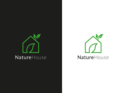 Nature House Logo adobe illustrator branding business logo company logo design flat logo graphic design house logo logo minimal logo minimalist logo nature house logo nature logo readydesigns