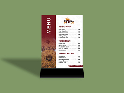 Donuts Menu adobe illustrator adobe photoshop brand identity branding brochure creative design donuts donuts menu flyer food branding food menu graphic design restaurant menu