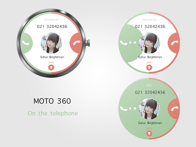 Moto360 on the telephone moto360