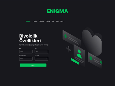 ENIGMA ai design graphic design ui website
