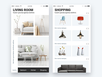 furniture shop app application furniture shopping ui design ux design