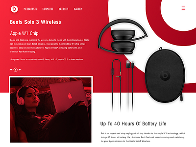 Beats Solo 3 Wireless apple beats by dre ui design ux design