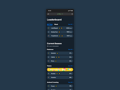 PWA Game Leaderboard game leaderboard play players pwa ranking webapp