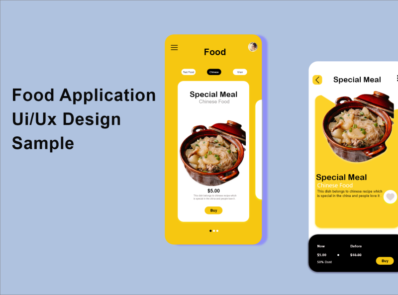 Food Application (UI/UX) design by Arslan Ahmad on Dribbble