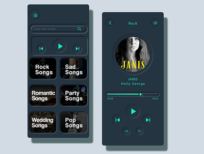 Music App Design app app design design icon neumorphic design neumorphism neumorphism ui ui ux vector web