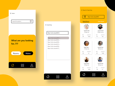 Find Roommate App app app design application design ui ux