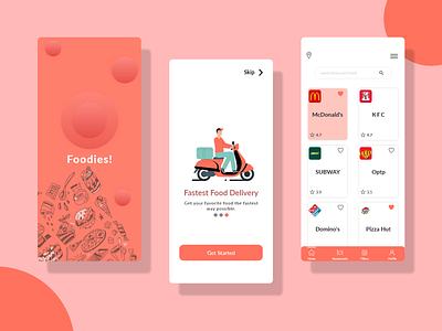 Food App UI/UX app app design application design online food app