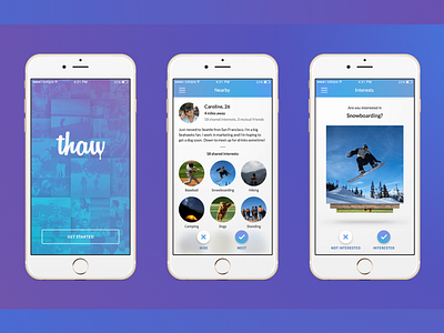 Thaw interface design ios mobile mobile design ui ui design ux ux design visual design