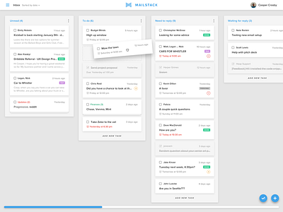 Mailstack interace design