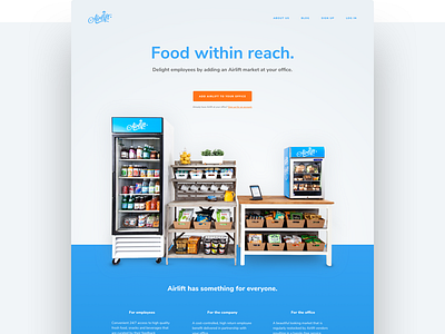 Airlift landing page airlift food landing page marketing responsive responsive web ui web web design