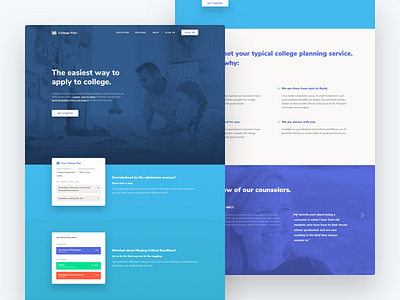 Unused landing page design