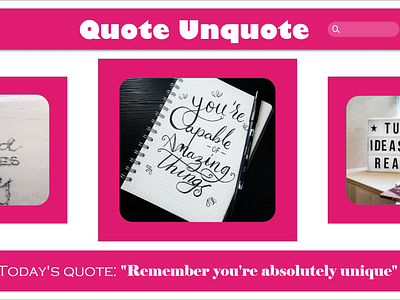 Quote Unquote Website homepage