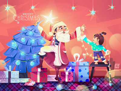 MERRY CHRISTMAS art branding design dribbble graphic design illustration illustrator logo motion graphics photoshop procreate ui ux vector