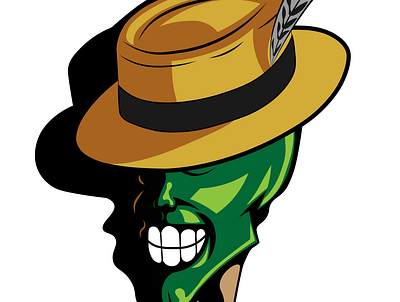 Green mask graphic design logo ui
