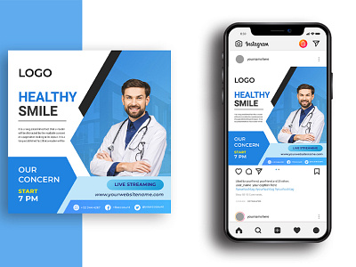 Medical Social Media Post Design banner design hindi