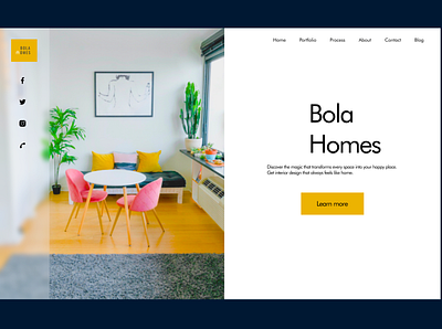 bola home interiors desktop design interiordesign landingpage uidesign webdesign website