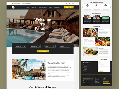 Hotel Homepage design graphic design ui uidesign ux uxdesign webdesign website