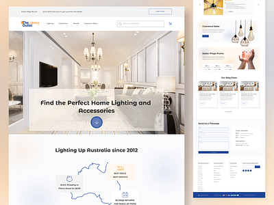 The Lighting Outlet design ecommerce homepage landing page ui uidesign uiux ux webdesign