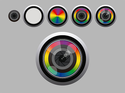 camera lens design icon illustration vector