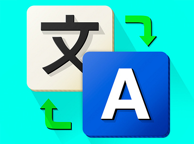 translate icon design icon illustration