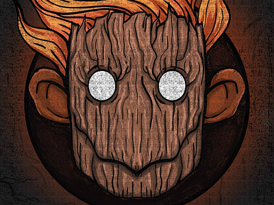 Wood boy graphic artwork fantasy