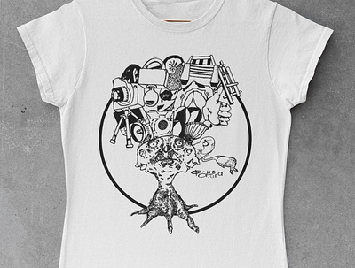 "Φάμπρικα" t shirt design design drawing illustraion t shirt