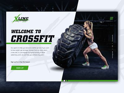 Fitness club landing page design