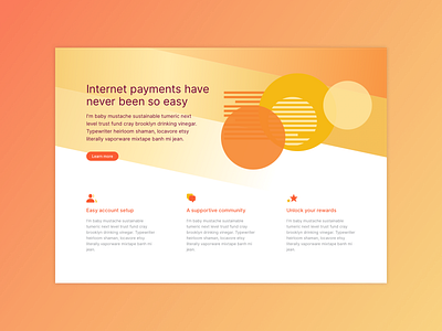 Payments Header clean header homepage landing page minimal web design