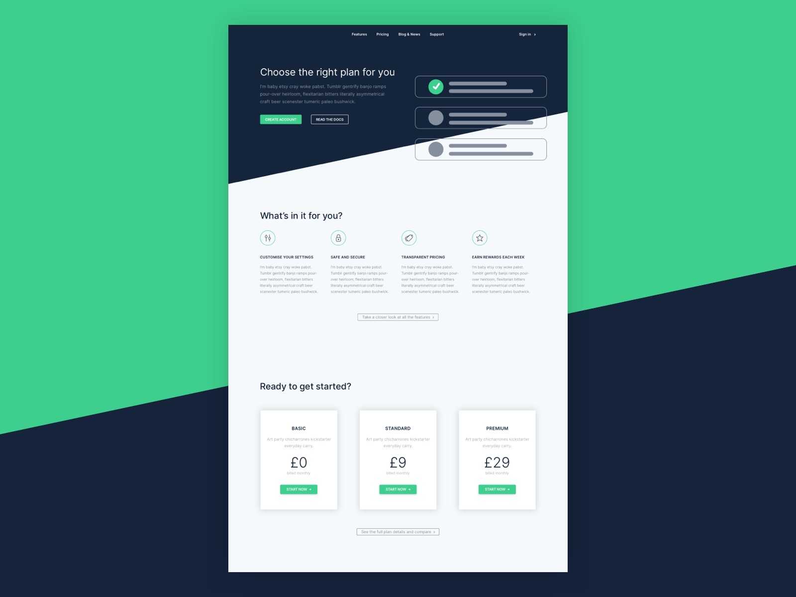 Pricing Page by Kez Bryer on Dribbble