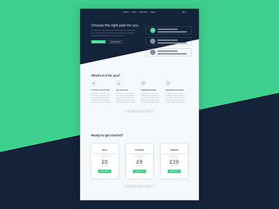Pricing Page clean design pricing page web design website