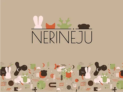 Nerinėju branding crochet handmade illustration knitted logo logodesign logotype minimal packaging pattern pattern art pattern design patterns seamlesspattern toys vector