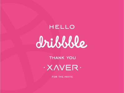 Hello dribbble! debut design dribbble first shot hello invitation invite lettering thanks thanx