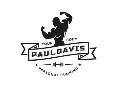 Paul Davis aerobic body bodybuilding brand book branding fitness health healthcare men womann logo logotype mark symbol logotype design illustration personal training exercises sport strong power