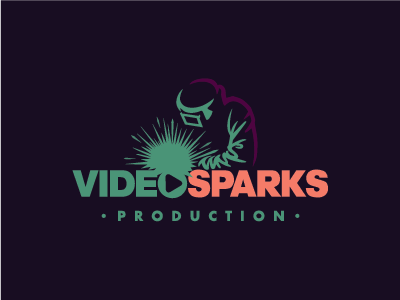 Video Sparks logo media movie play production sparks video