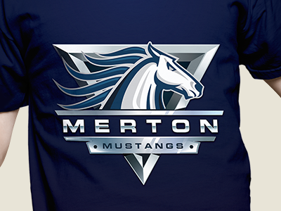 Merton Mustangs animal brand horse merton racing speed sport