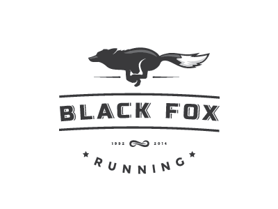 Black Fox albania brand fox logo power running speed strength