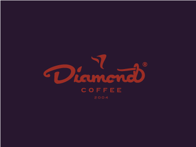 Diamond brand calligraphy diamond handmade letter lettering logo typography