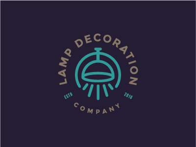 Lamp Decoration Company brand branding decor furniture house icon interior lamp lettering logo mark shop