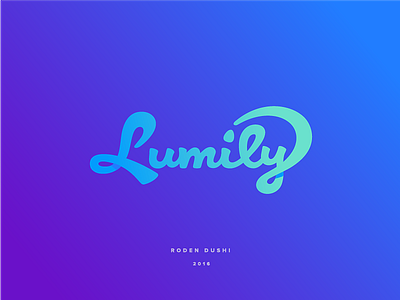 Lumily brand branding calligraphy lettering logo lumily mark