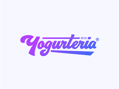 Yogurteria Logo brand calligraphy food frozen ice ice cream logo typography yogurt yogurteria logo