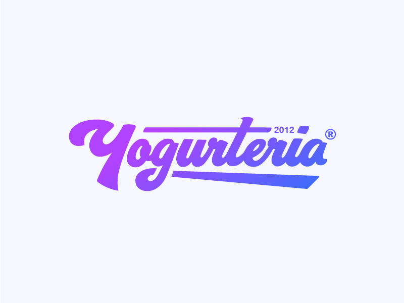 Yogurteria Logo yogurteria logo brand logo ice cream ice food typography frozen calligraphy yogurt