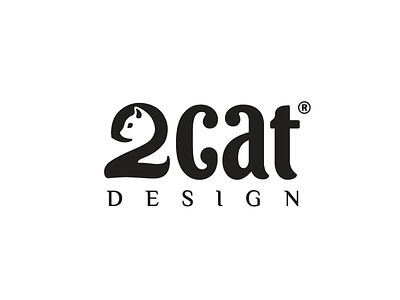 2cat Design animal cat animal love hidden concept brand book branding icon negative space lettering smart typography logo mark identity logotype smart design lovely studio company business