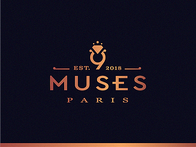 9 MUSES Paris (JEWELRY) 9 diamond stone store boutique shop shopping gold paris rome jewellery luxury ring jewelry company business logo class brand branding muses grece mitology wedding business shop