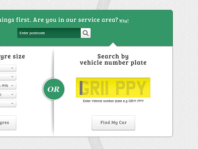 Grippy numberplate search animation car car tyre fun input input field number plate post code search transition tyre ucd ui user centered design ux