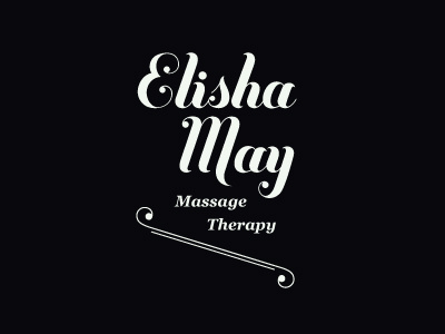 Elisha May Massage Therapy logo branding design lettering type typography