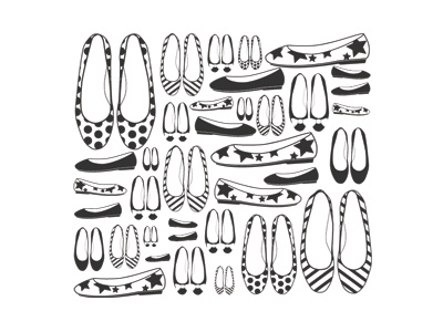 Shoe pattern illustration pattern wallpaper