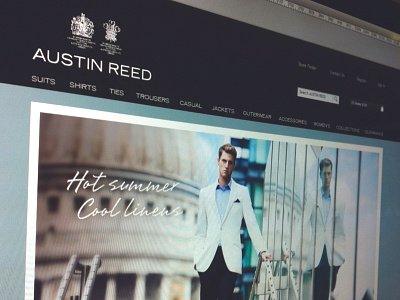 Austin Reed Header & new site updates commerce design fashion header layout typography web design